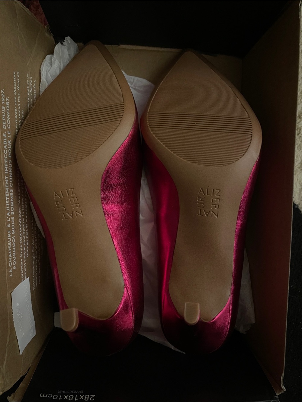 NWT Naturalizer Metallic Fuchsia Pointed Pump - Picture 6 of 7